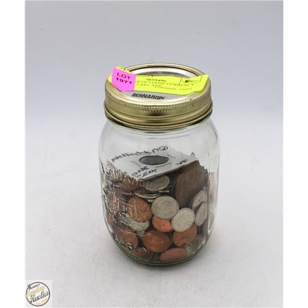 ESTATE JAR OF LOOSE CURRENCY - VARIOUS YEARS AND