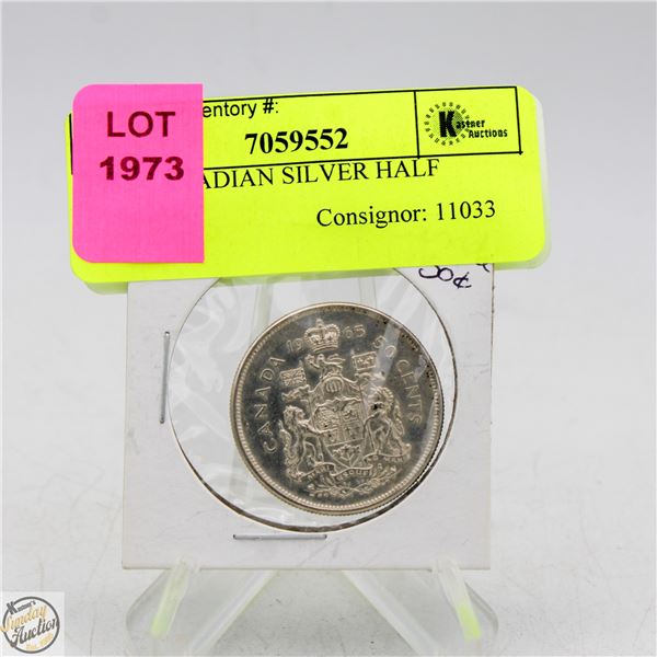 1965 CANADIAN SILVER HALF DOLLAR