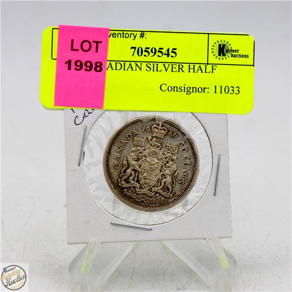 1966 CANADIAN SILVER HALF DOLLAR