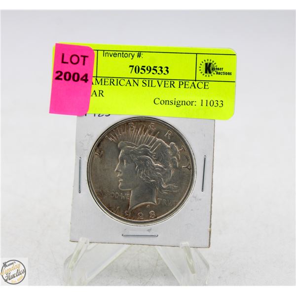 1923 AMERICAN SILVER PEACE DOLLAR