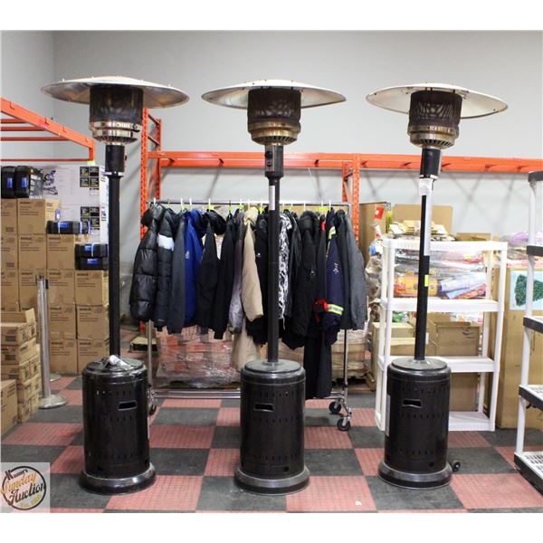 3 PROPANE PATIO HEATERS
