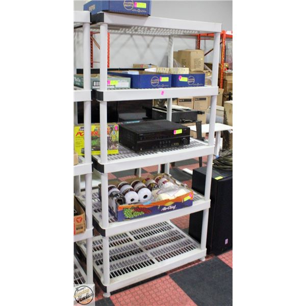 HEAVY DUTY 5-SHELF STORAGE SHELVING - LARGE