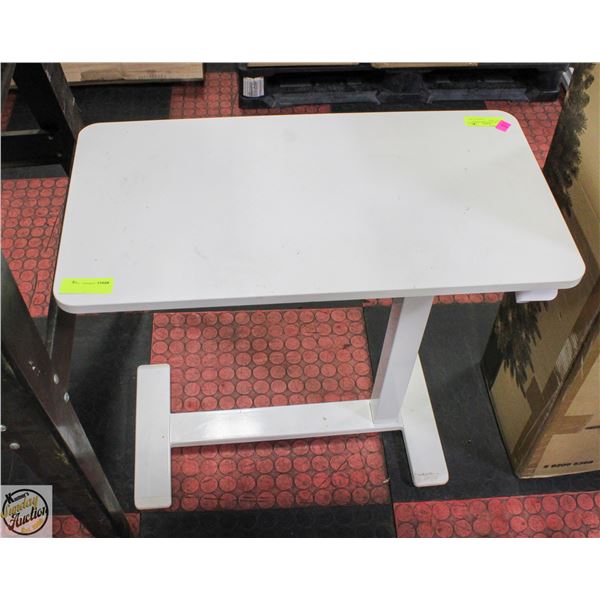 WHITE SIT STAND ADJUSTABLE HEIGHT TABLE