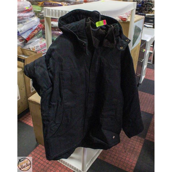 MENS XL DICKIES INSULATED WORK JACKET 3/4 LENGTH