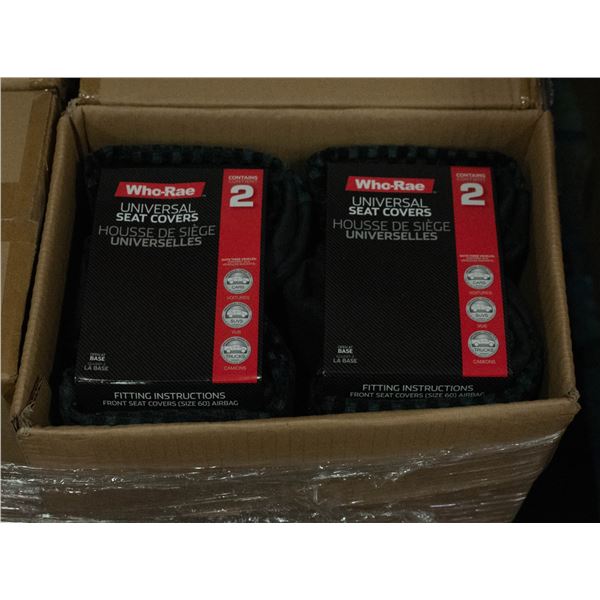 CASE WITH TWO 2 PC SETS LAWSON SEAT COVERS GREY