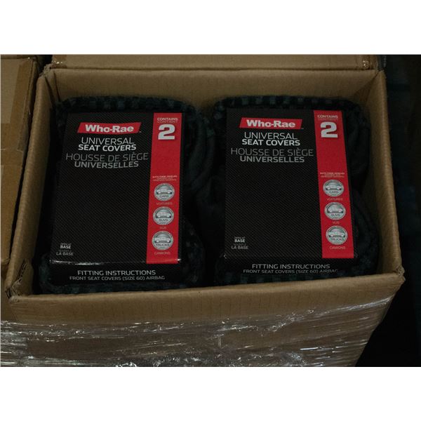 CASE WITH TWO 2 PC SETS LAWSON SEAT COVERS GREY