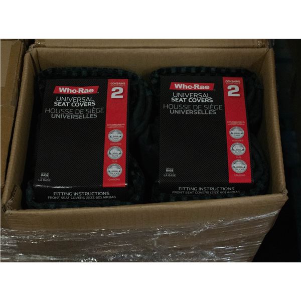 CASE WITH TWO 2 PC SETS LAWSON SEAT COVERS GREY