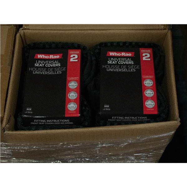 CASE WITH TWO 2 PC SETS LAWSON SEAT COVERS GREY