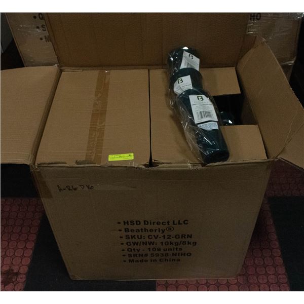 LARGE CASE WITH 108 CEMETARY VASES