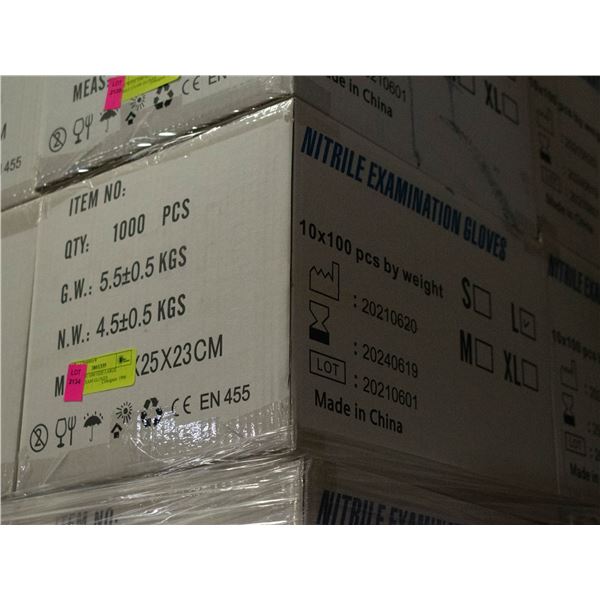 CASE WITH 1000 SIZE LARGE NITRILE EXAM GLOVES