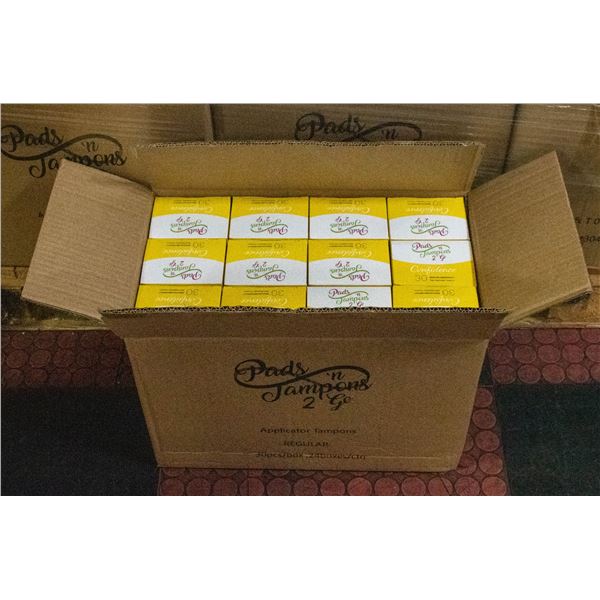 CASE WITH 24 BOXES OF 30 MINI TAMPONS REGULAR