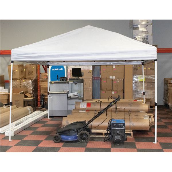 10FT BY 10FT WHITE CANOPY TENT METAL FRAMED