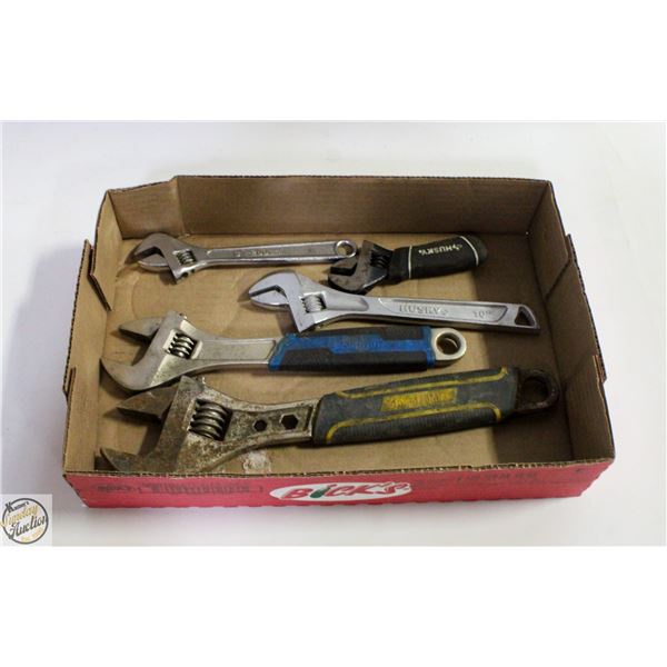 FLAT WITH 5-PIECE CRESCENT WRENCH SET INCL.