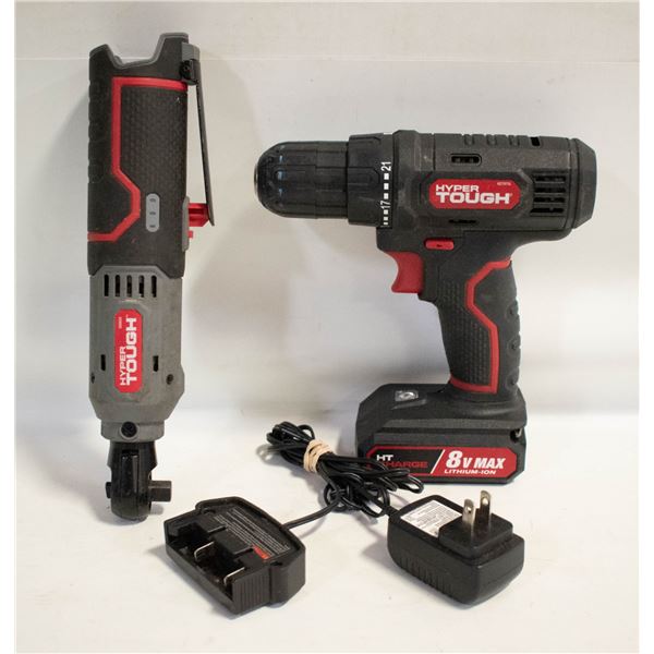 FLAT OF HYPER TOUGH MISC TOOLS INCLUDING DRILL/