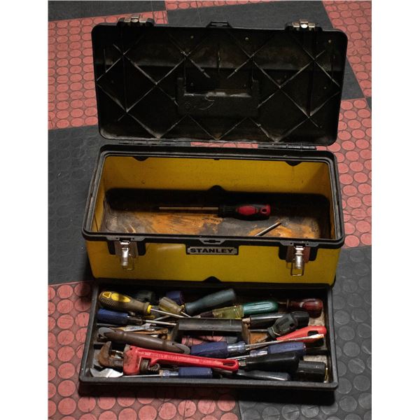 STANLEY TOOL BOX WITH CONTENTS