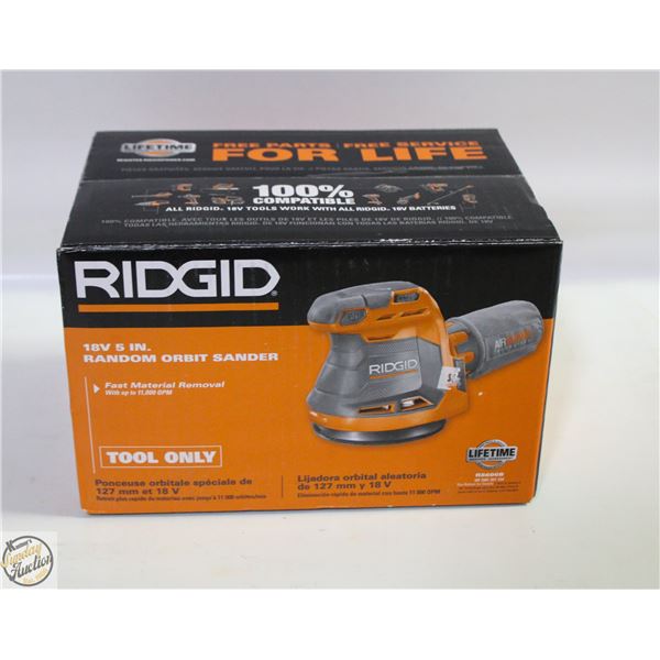NEW RIDGID 18 VOLT CORDLESS ORBIT SANDER