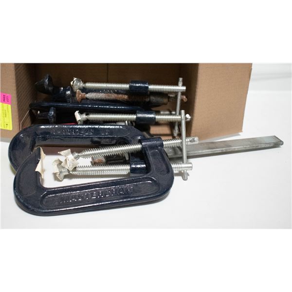 7 ASSORTED HEAVY DUTY CLAMPS