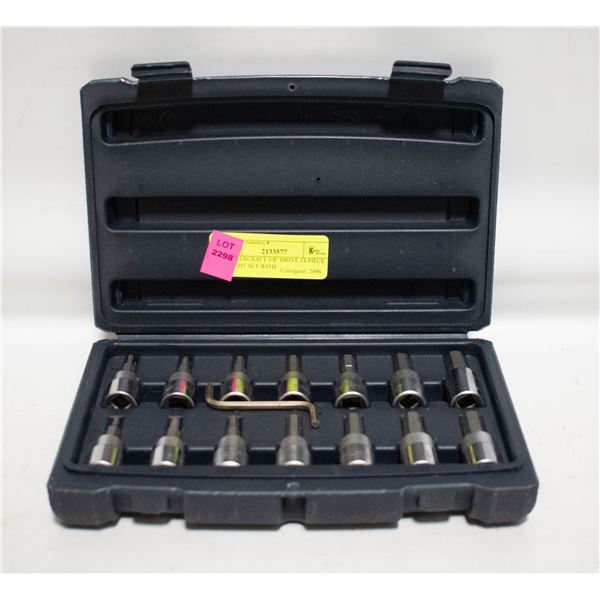 MASTERCRAFT 3/8" DRIVE 14 PIECE HEX BIT SET WITH