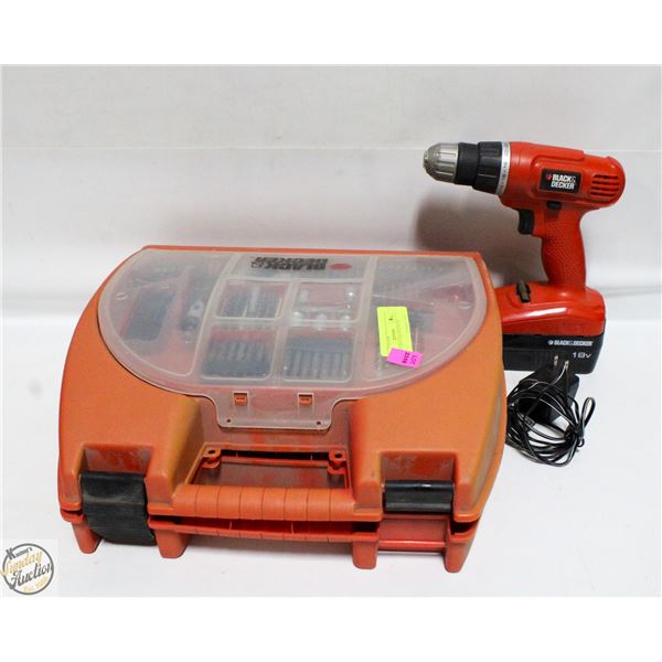 ORANGE BLACK&DECKER 18V DRILL +