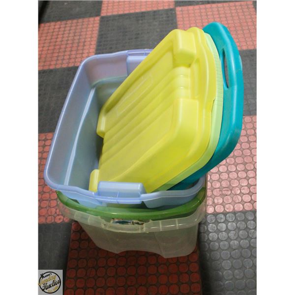 BUNDLE OF 3 SEMI-TRANSPARENT TOTES WITH