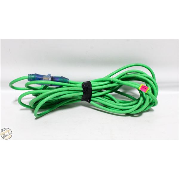 GREEN 50FT HEAVIER OUTDOOR EXTENSION CORD WITH