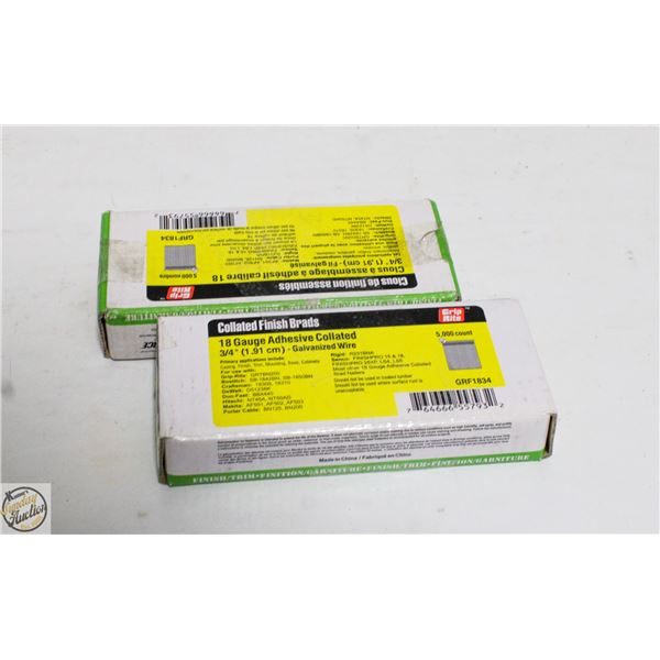 2 PACKS OF 18 GUAGE 3/4” BRAD NAILS