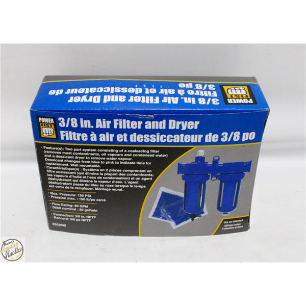 NEW 3/8 IN AIR FILTER AND DRYER POWER FIST