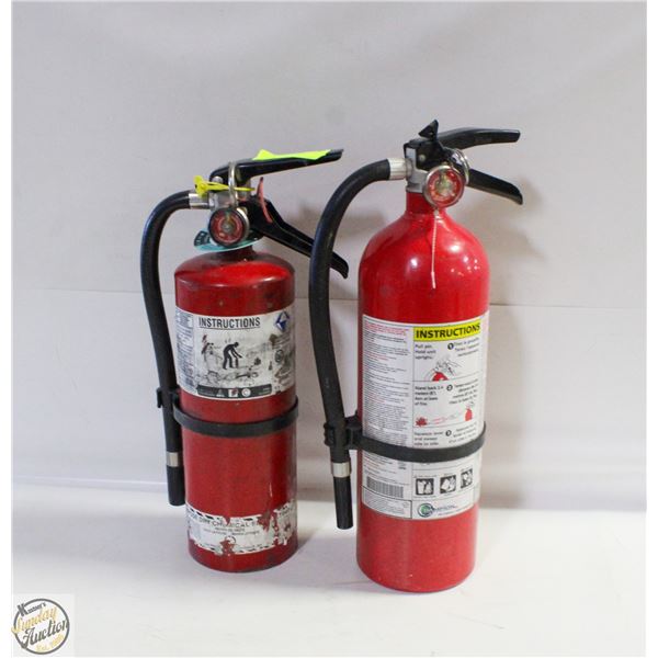 LOT OF 2 FULLY CHARGED FIRE EXTINGUISHERS