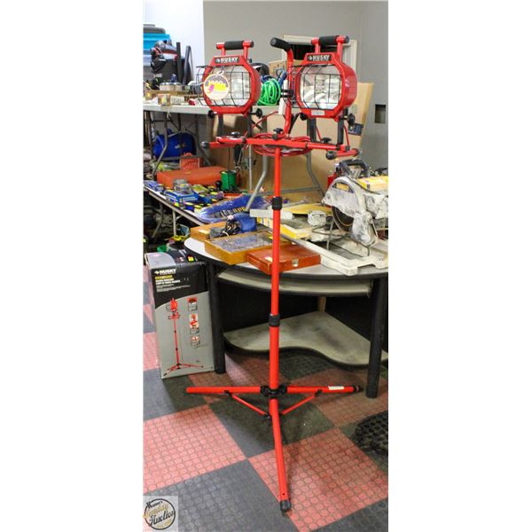 LIGHT STAND HUSKY DUAL HEAD ASSEMBLED