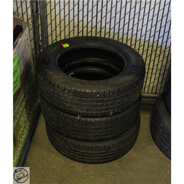 LOT OF 3 M+S CIBTUBEBTAK 225/65R17 TIRES