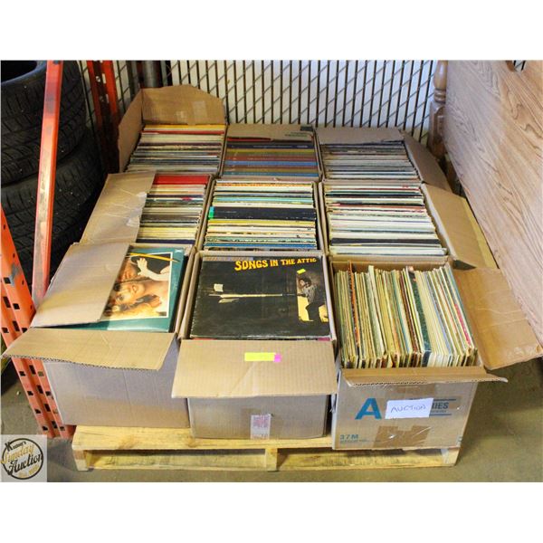 PALLET OF RECORDS: ROCK, POP, COUNTRY & MORE