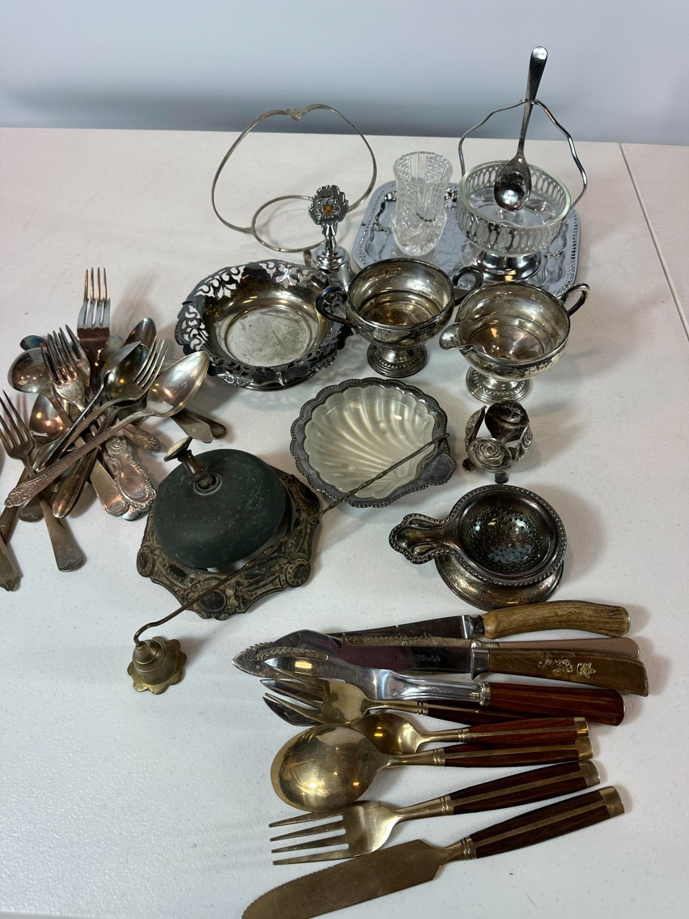 Box Lot of Silverplate & Mixed Flatware