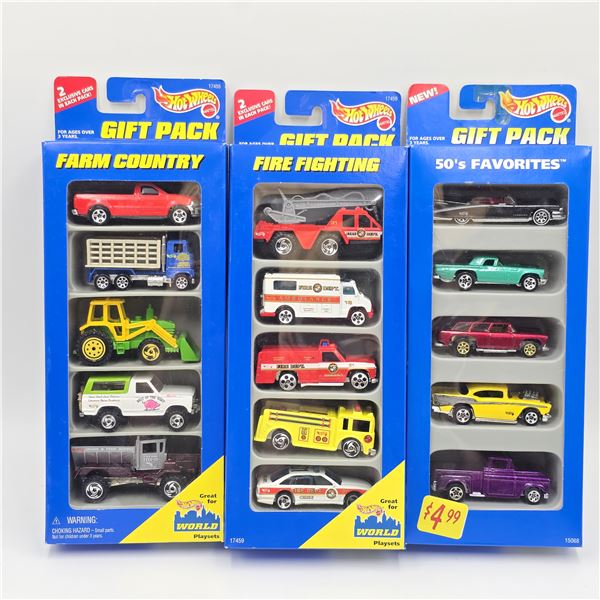 Hot Wheels 5 Car Gift Pack lot of 3