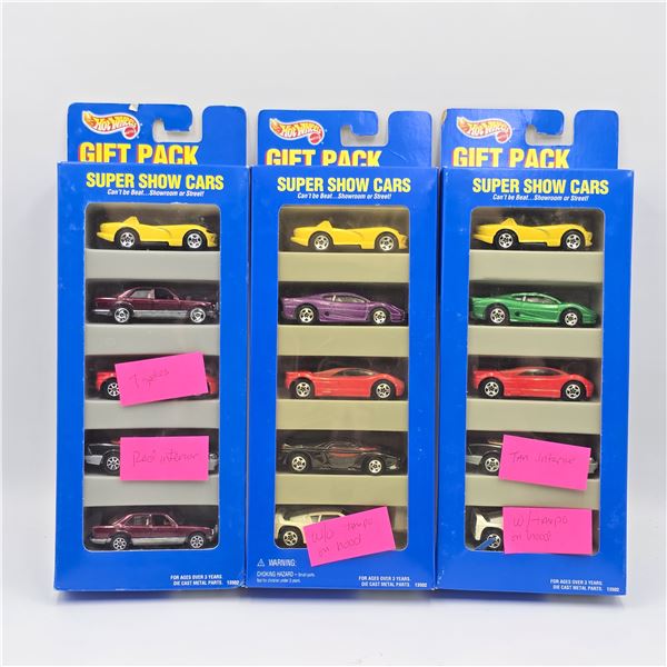Hot Wheels 5 car Gift Pack lot of 3