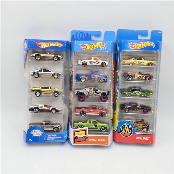 Hot Wheels 5 car Gift Pack lot of 3