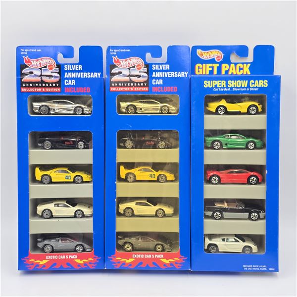 Hot Wheels 5 Car Gift Pack lot of 3