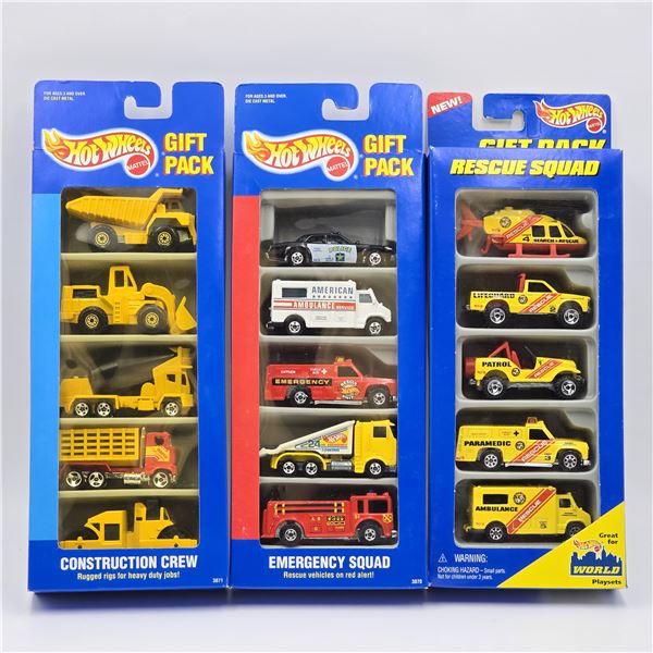 Hot Wheels 5 Car Gift Pack lot of 3