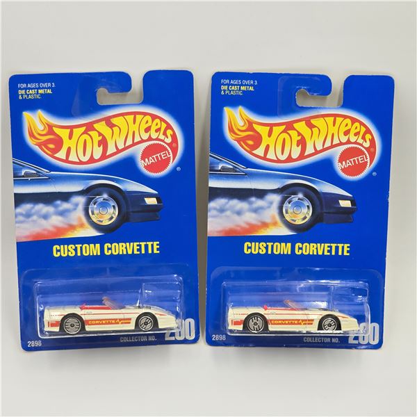 Hot Wheels Blue Card Corvette Pair