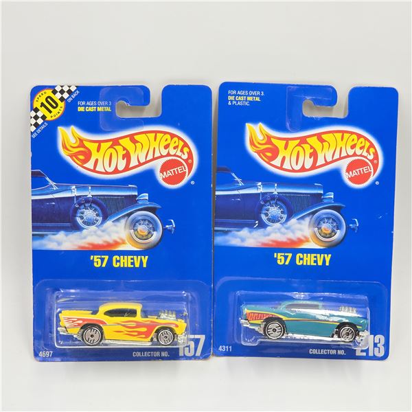 Hot Wheels Blue Card 57 Chevy Pair