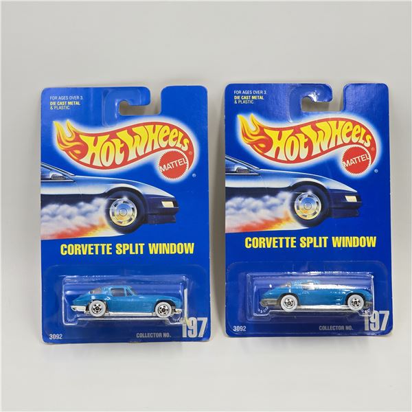 Hot Wheels Blue Card Split Window Vette Pair