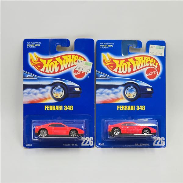 Hot Wheels Blue Card Ferrari 348 Pair
