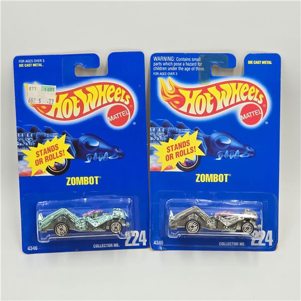 Hot Wheels Blue Card Zombot pair