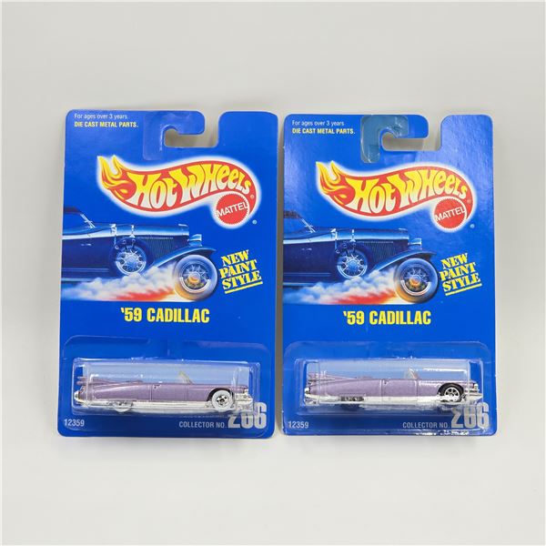 Hot Wheels Blue Card 59 Cadillac Pair