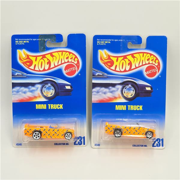 Hot Wheels Blue Card Mini Truck Pair