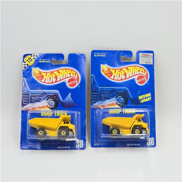 Hot Wheels Blue Card Dump Truck Pair