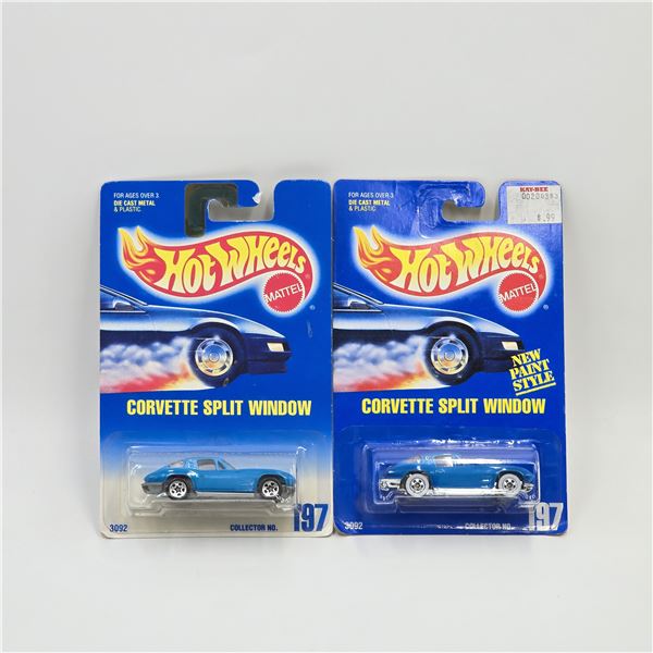 Hot Wheels Blue Card Corvette Pair