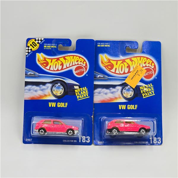 Hot Wheels Blue Card VW Golf Pair