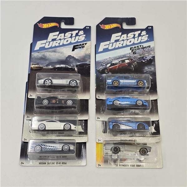 Hot Wheels Fast ans Furious Lot of 8