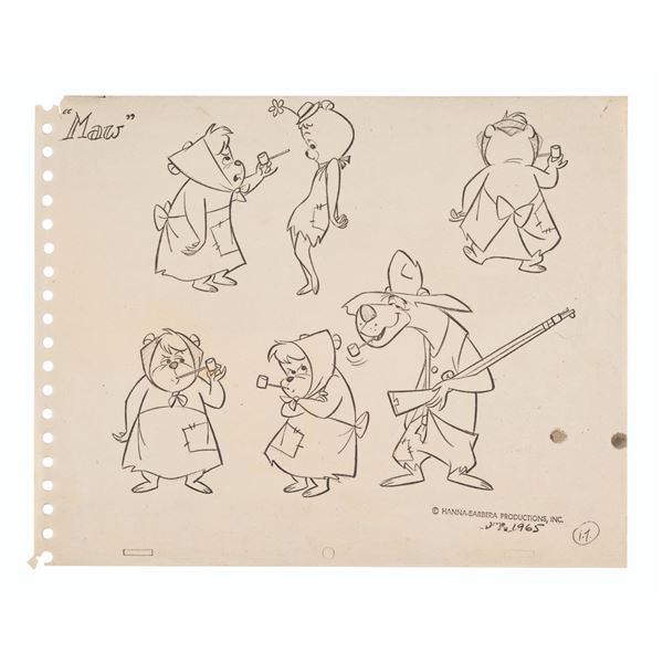 "The Hillbilly Bears" Maw Model Sheet.