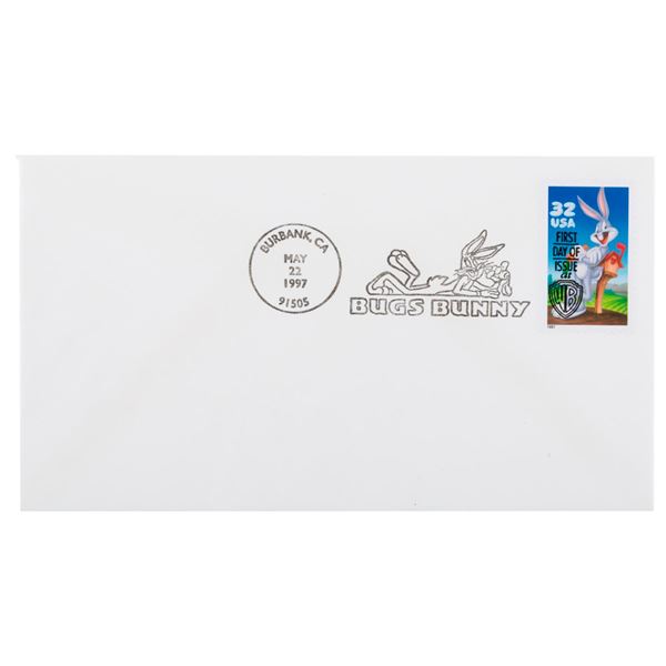A Bugs Bunny First Day of Issue Stamp and Envelope.